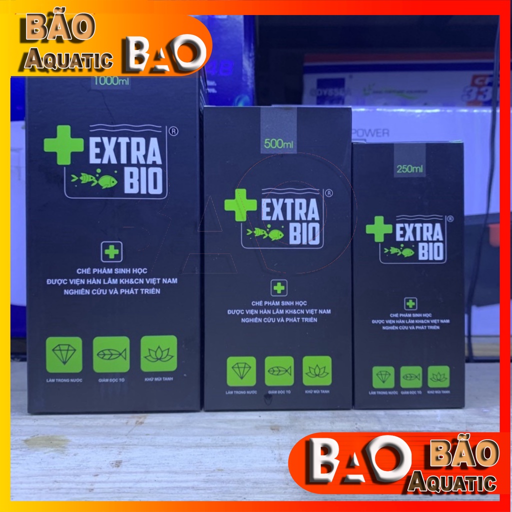 Vi Sinh EXTRA BIO Chế phẩm vi sinh làm trong sạch nước, khử tanh cho bể cá cảnh, thuỷ sinh