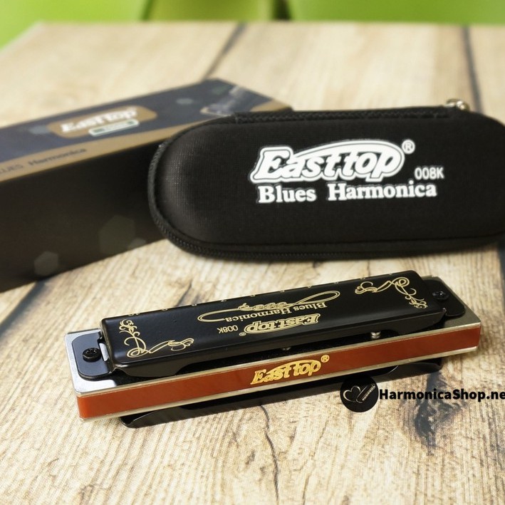 🎶 Kèn Harmonica 10 lỗ 🎶 Diatonic Easttop T008K màu đen