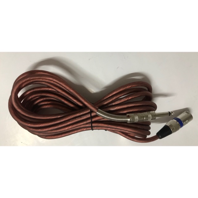 10 dây micro nâu dài 7 mét (1 đầu 6 ly đầu canon)