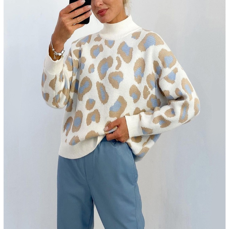 Áo Sweater Tay Dài Cổ Lọ Thời Trang Thu Đông Cho Nữ