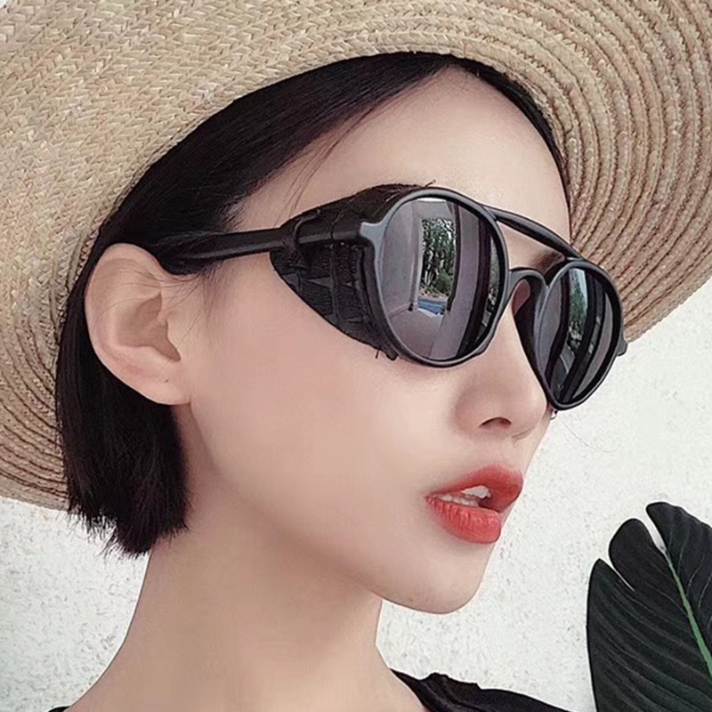 Kính mát nam oversize retro cổ điển thương hiệu đẳng cấp chống UV thời trang Steampunk