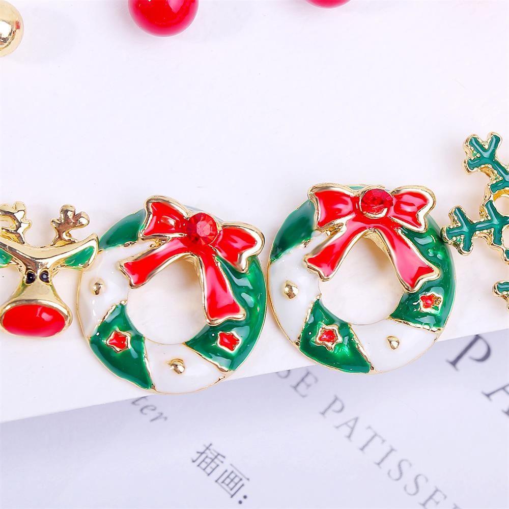 SUSANS Set 6 Cặp Bông Tai Thời Trang Giáng Sinh