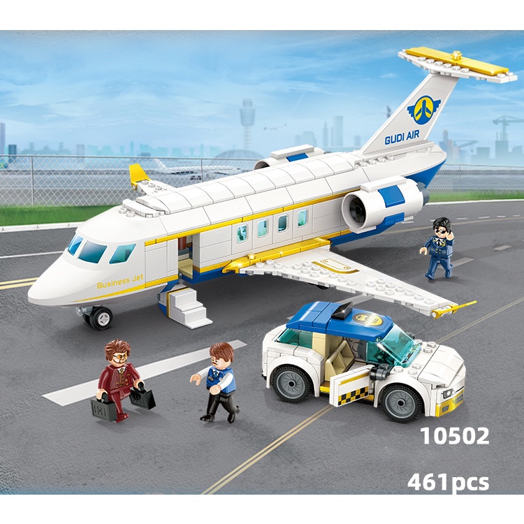 Mẫu Lắp Ráp mô hình Máy Bay Du Lịch GUDI 10502 Transport Plane City Xếp hình thông minh 461 Mảnh ghép