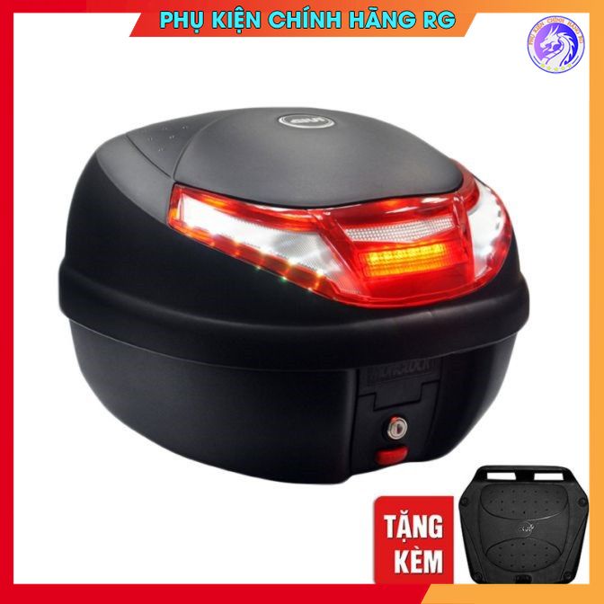 Combo thùng đựng đồ Givi E30RN và baga sau Givi MV cho xe Exciter135 - Exciter150 chính hãng bảo hành 2 năm