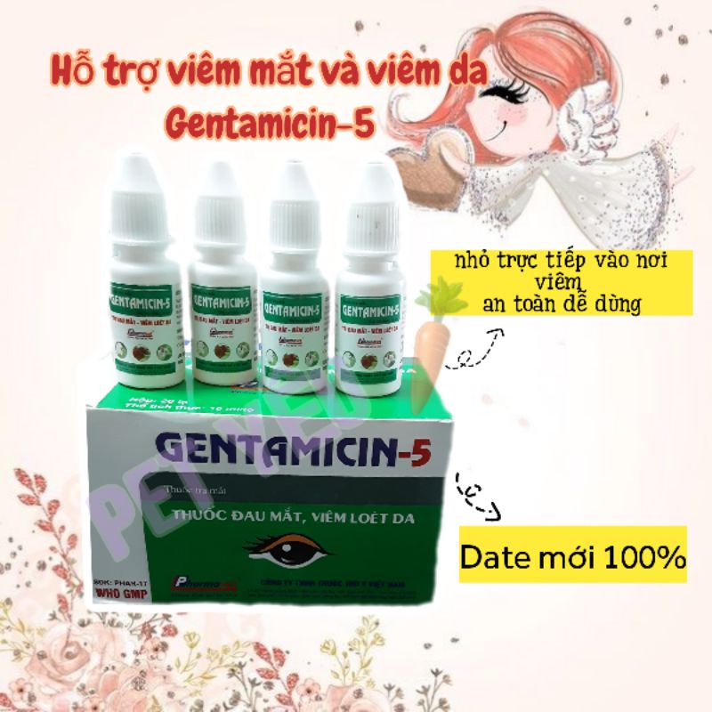 Nhỏ mắt (10ml) dùng cho v iêm mắt vi êm.da ở thỏ bọ thú cưng