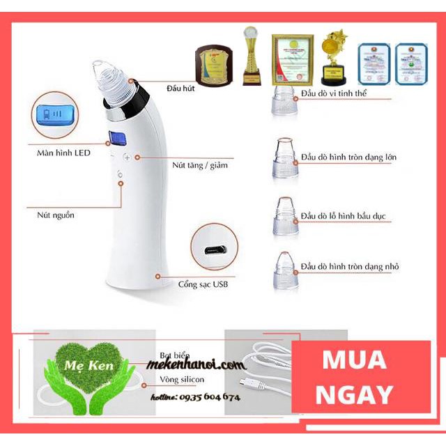 Máy Hút Mụn 5 tốc độ 4 đầu hút - Chuẩn Auth -  Chứng nhận ROSH, FDA Hoa Kỳ , bảo hành 3 tháng