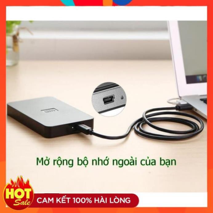 [Chính Hãng] Dây USB 2.0 sang Mini USB mạ vàng 1m UGREEN 10355 US132 - Hàng chính hãng bảo hành 18 tháng