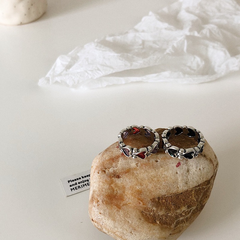 Nhẫn Đeo Ngón Tay Hình Trái Tim Thời Trang Hàn Quốc Cho Nữ