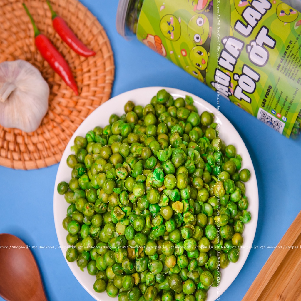 Đậu Hà Lan Tỏi Ớt Hũ Pet 350g FREESHIP Ăn Vặt NgonNgon-Ăn Vặt Hà Nội
