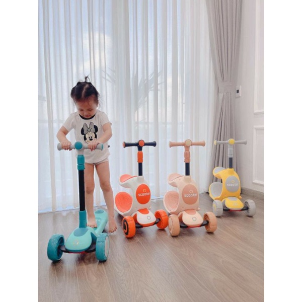 Xe Trượt Cho Bé.Xe Trượt Scooter 3in1 Cho Bé Hàng cao cấp. Chính Hãng [ có giấy hướng dẫn lắp xe]