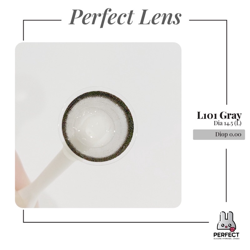 (GIÁ 1 ĐÔI) 14.5 (KHÔNG ĐỘ) Lens L101 Gray - Kính Áp Tròng