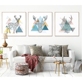 Bộ 3 tranh ghép treo tường Hiện đại VTC nghệ thuật sừng Nai sinh động VIP 122_11245330