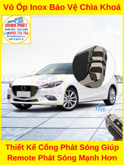 Vỏ Ốp Inox Bảo Vệ Chìa Khoá xe Ô Tô xe Mazda 2020