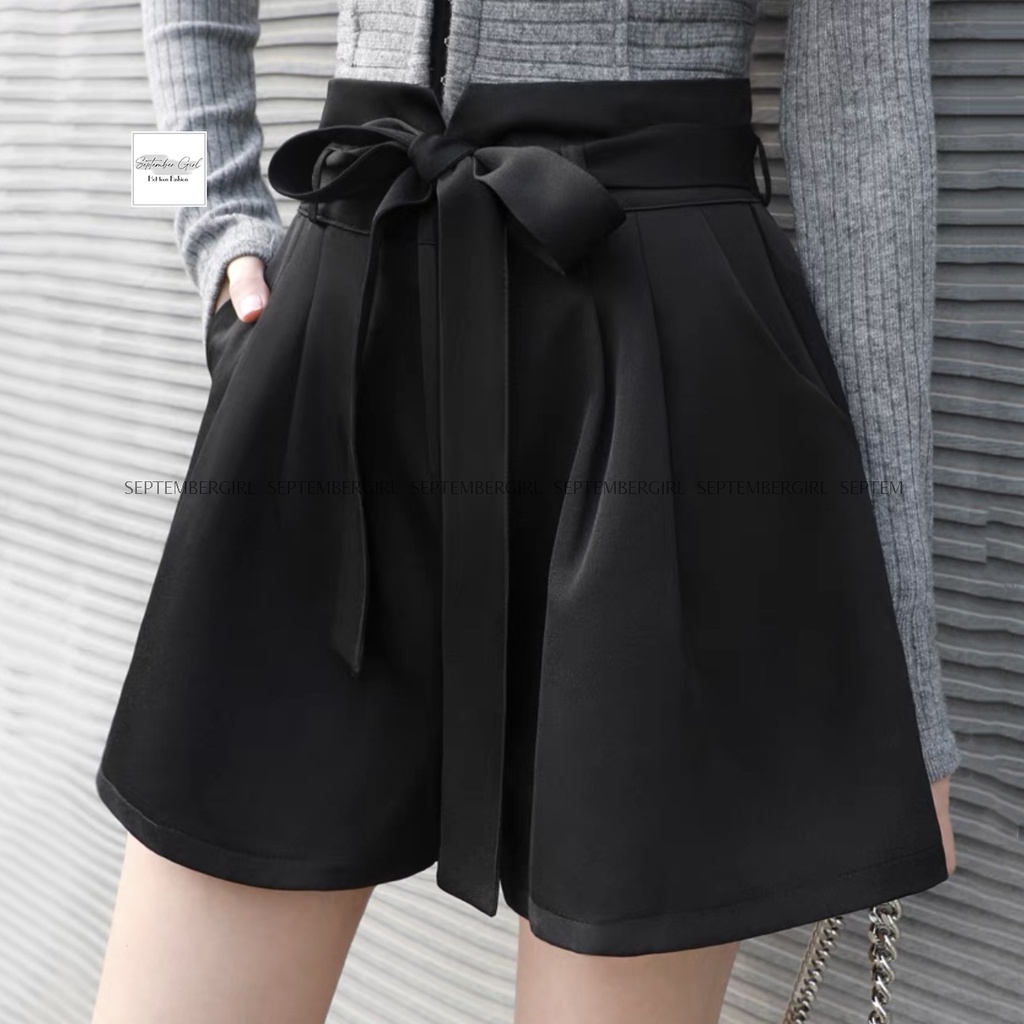 Quần Shorts Nữ Thiết Kế Kiểu Quần Tây Thắt Nơ Form Chuẩn Đẹp SEPTEMBERGIRL - SHORTS NU 002V2