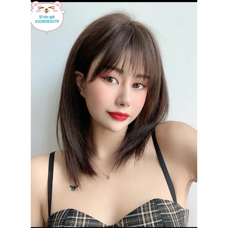 Tóc giả nguyên đầu nữ đẹp layer❤️TẶNG LƯỚI TRÙM ❤️ mã 2046