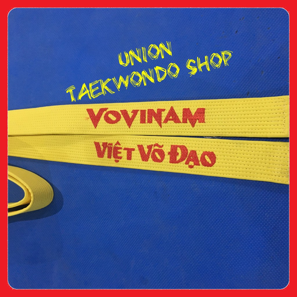 Miễn Phí Thêu Tên Đai Thêu Vovinam ViệtVõ Đạo x UnionTaekwondoSHOP Ngang 5cm