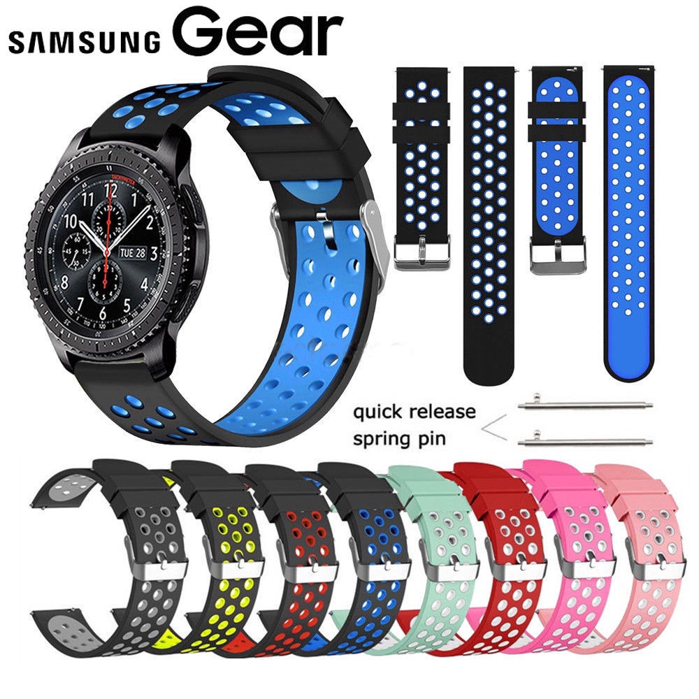 Dây đeo silicon 20mm 22mm cho đồng hồ thông minh Samsung Gear S3 Frontier S2 Classic