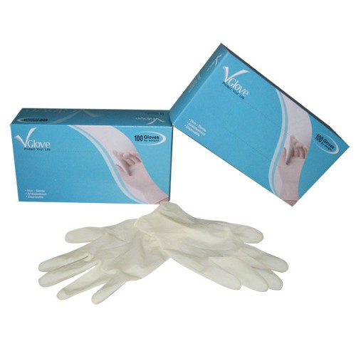 Găng tay y tế có bột VGlove hộp 100 cái | BigBuy360 - bigbuy360.vn