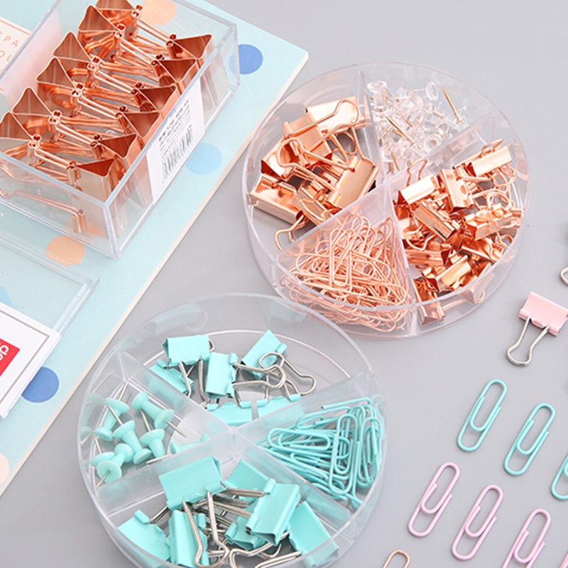 Bộ 72 kẹp giấy bằng kim loại nhiều màu sắc tiện dụng