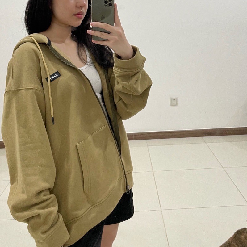 ÁO KHOÁC HOODIE ZIP NAM NỮ CÓ MŨ RỘNG UNISEX CAPUCHINO FUNKY | BigBuy360 - bigbuy360.vn