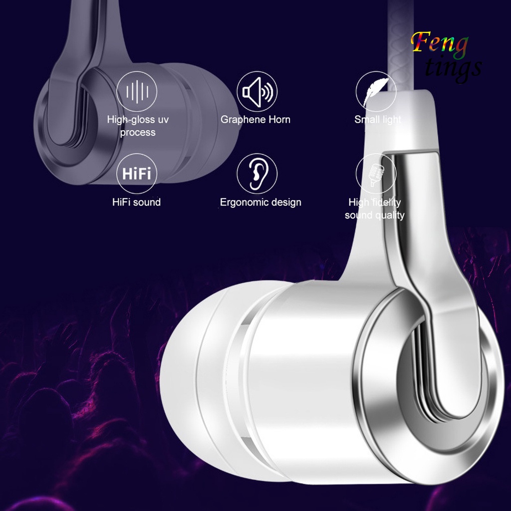 【FT】Earbuds Universal Bass Stereo 3.5mm In-Ear Earphone for Phone