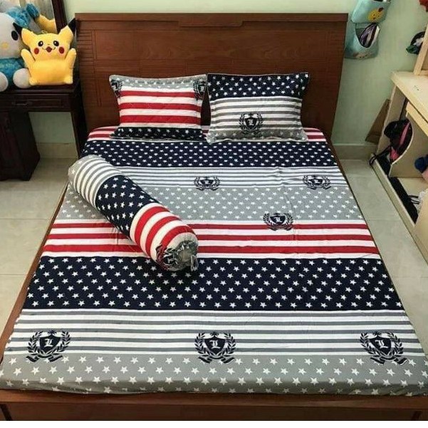 (Giá Ưu Đãi)Bộ Chăn Ga Gối Set 5 Món Cotton Poly chăn trần(Nhắn tin chọn mẫu)