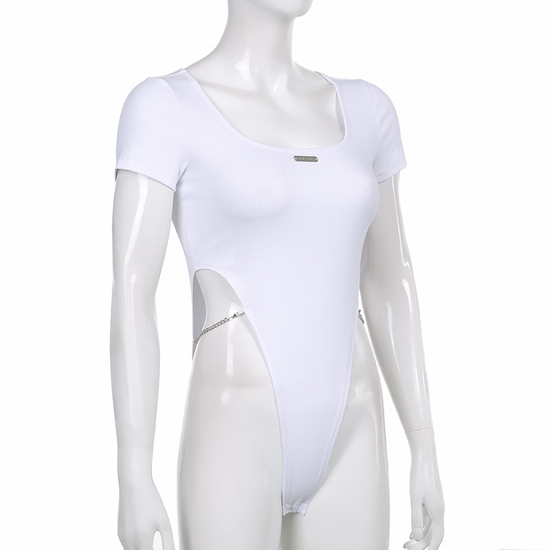 Bộ Áo Liền Quần Tay Ngắn Cổ Chữ U Màu Trơn Thời Trang Dành Cho Nữ | BigBuy360 - bigbuy360.vn