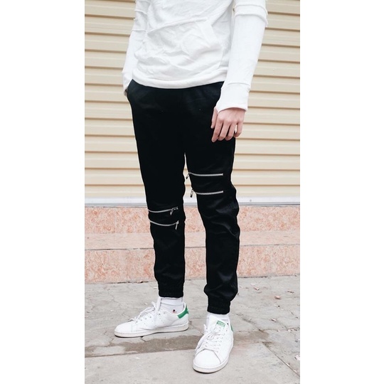 &lt;FREE SHIP&gt; QUẦN JOGGER KAKI NAM NỮ UNISEX PHỐI KHÓA GỐI CHẤT CO GIÃN MẠNH MẼ CÁ TÍNH