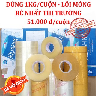 Băng keo Băng dính 1kg lõi 2,4mm hàng đẹp dai dính cuộn 1kg