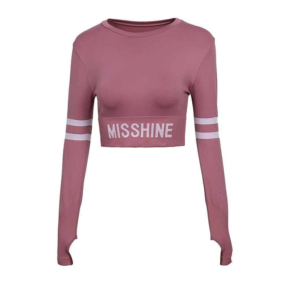 Áo croptop dài tay - tập gym yoga nữ - min sport, CAM KẾT CHẤT 2020 vải dệt hàng quảng châu cao cấp (AT16)