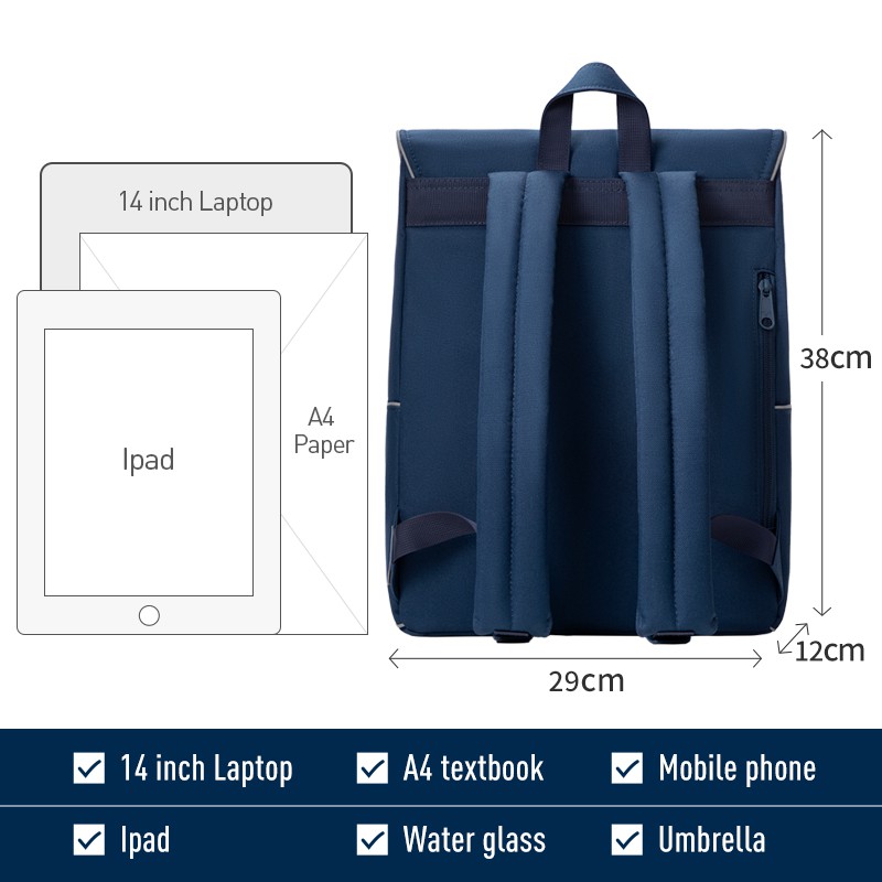 MAH SIRO Ba lô đựng máy tính xách tay thời trang không thấm nước