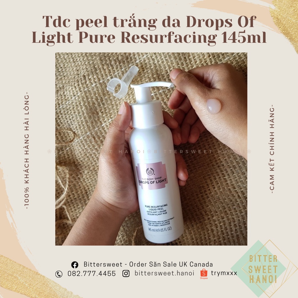 Tẩy da chết làm trắng Drops Of Light Pure Resurfacing Liquid Peel 145ML