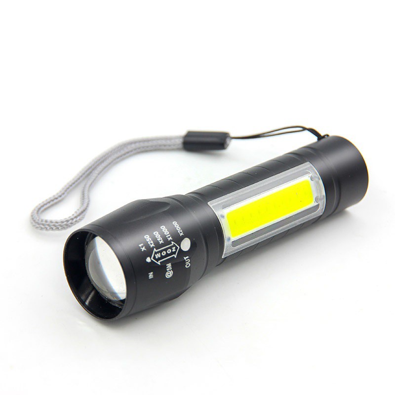 Đèn pin zoom 911 (sài pin) - Đèn pin siêu sáng mini có đèn thân trên, nhiều chế độ đèn 2 trong 1 ,CAO CẤP, HÀNG MỚI NHẤt