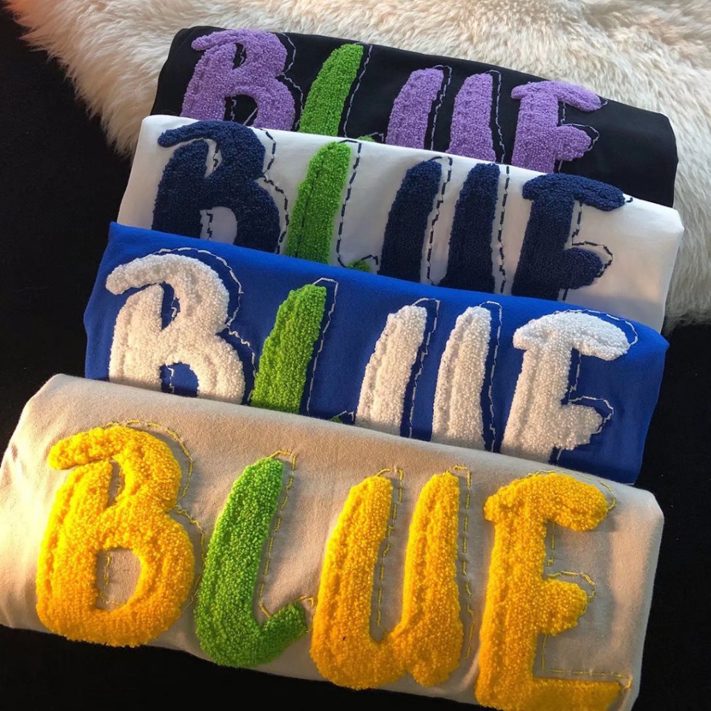 Áo nam Ngắn Tay In Hình 3d Klein blue flocking
