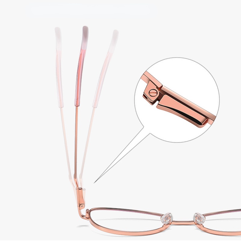 Mắt Kính Gọng Kim Loại Cong Tròng Chống Ánh Sáng Xanh Thời Trang Phương Tây