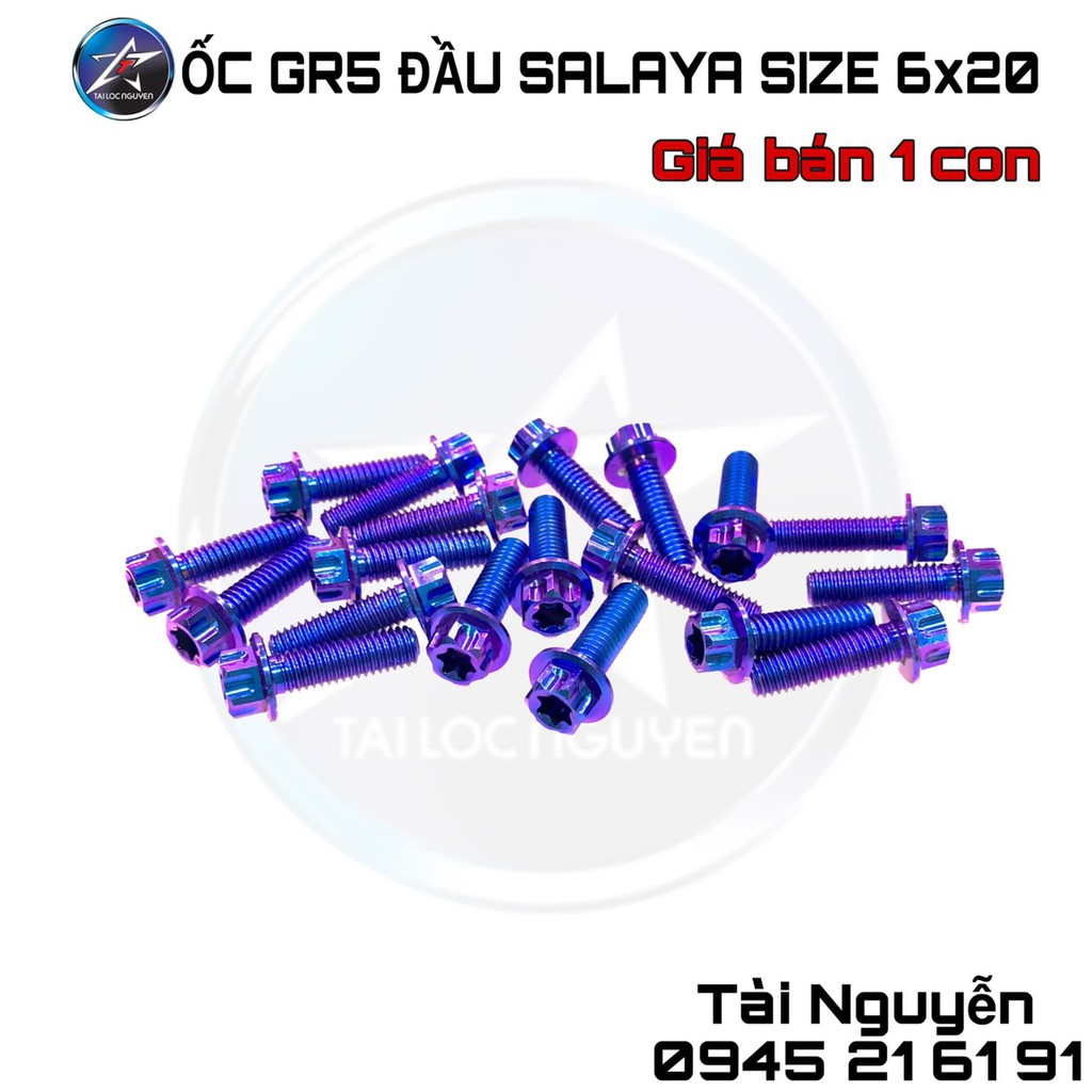 ỐC GR5 ĐẦU SALAYA SIZE 6x10- 6x15-6x20- 6x30