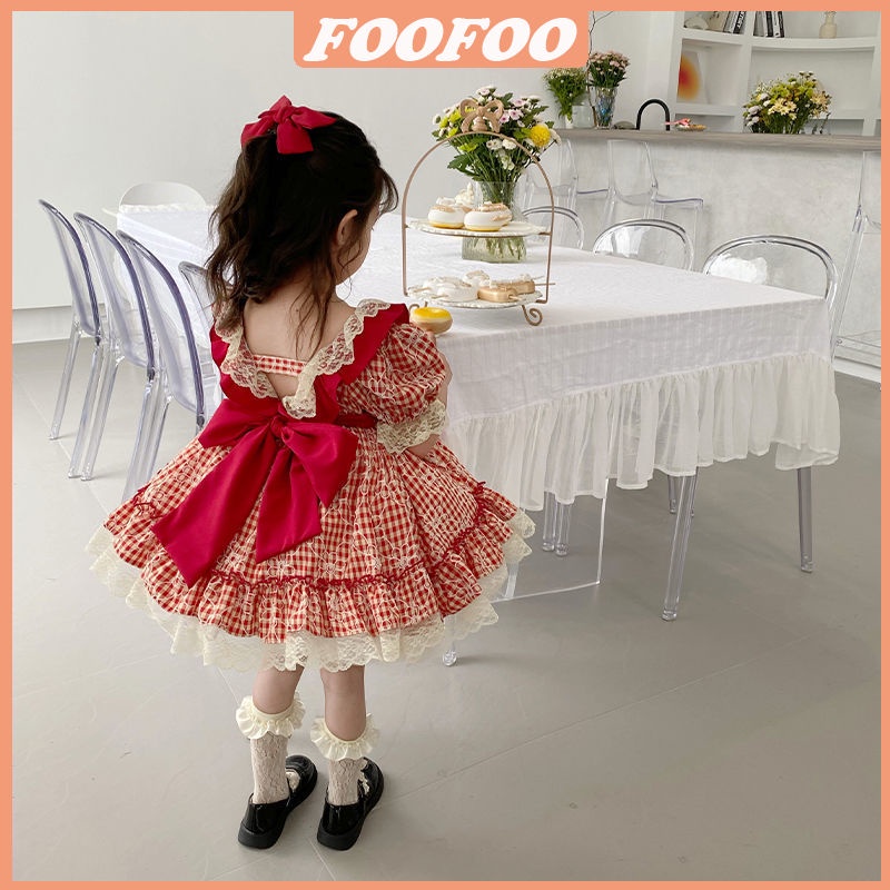 Đầm Lolita Thời Trang Mùa Hè Xinh Xắn Cho Bé Gái