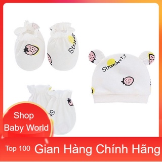 [ ĐƯỢC CHỌN MẪU ] SET MŨ BAO TAY BAO CHÂN CHO BÉ SƠ SINH