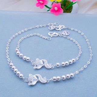 Bộ bạc nữ lắc tay lắc chân hồ ly giữ chồng