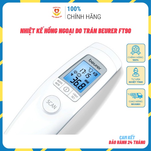 Nhiệt Kế Hồng Ngoại Đo Trán Beurer FT90 Chính Hãng - Đo Nhiệt Độ Cơ Thể, Môi Trường - Phù Hợp Mọi Đối Tượng