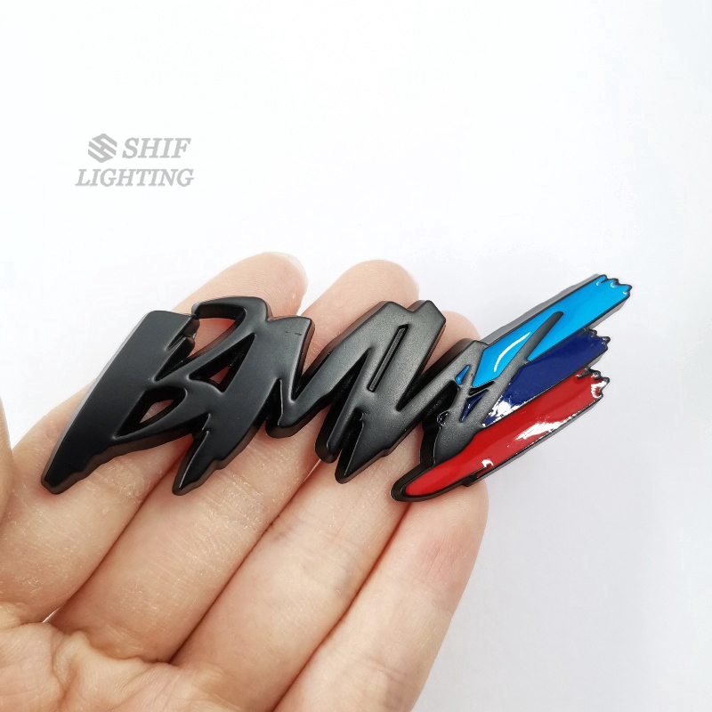 Nhãn dán họa tiết BMW bằng kim loại trang trí mặt sau xe hơi BMW