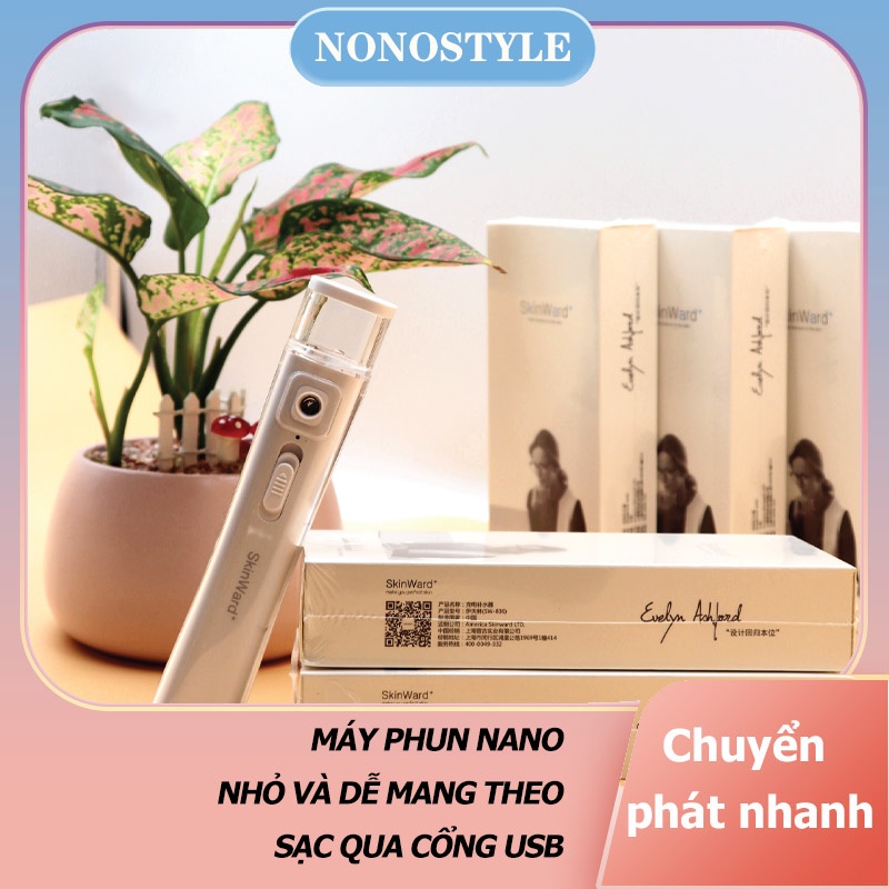 Máy phun sương mini nano SkinWard dưỡng ẩm chăm sóc da mặt-Giữ ẩm da, chống lão hoá-Bảo hành 6 tháng