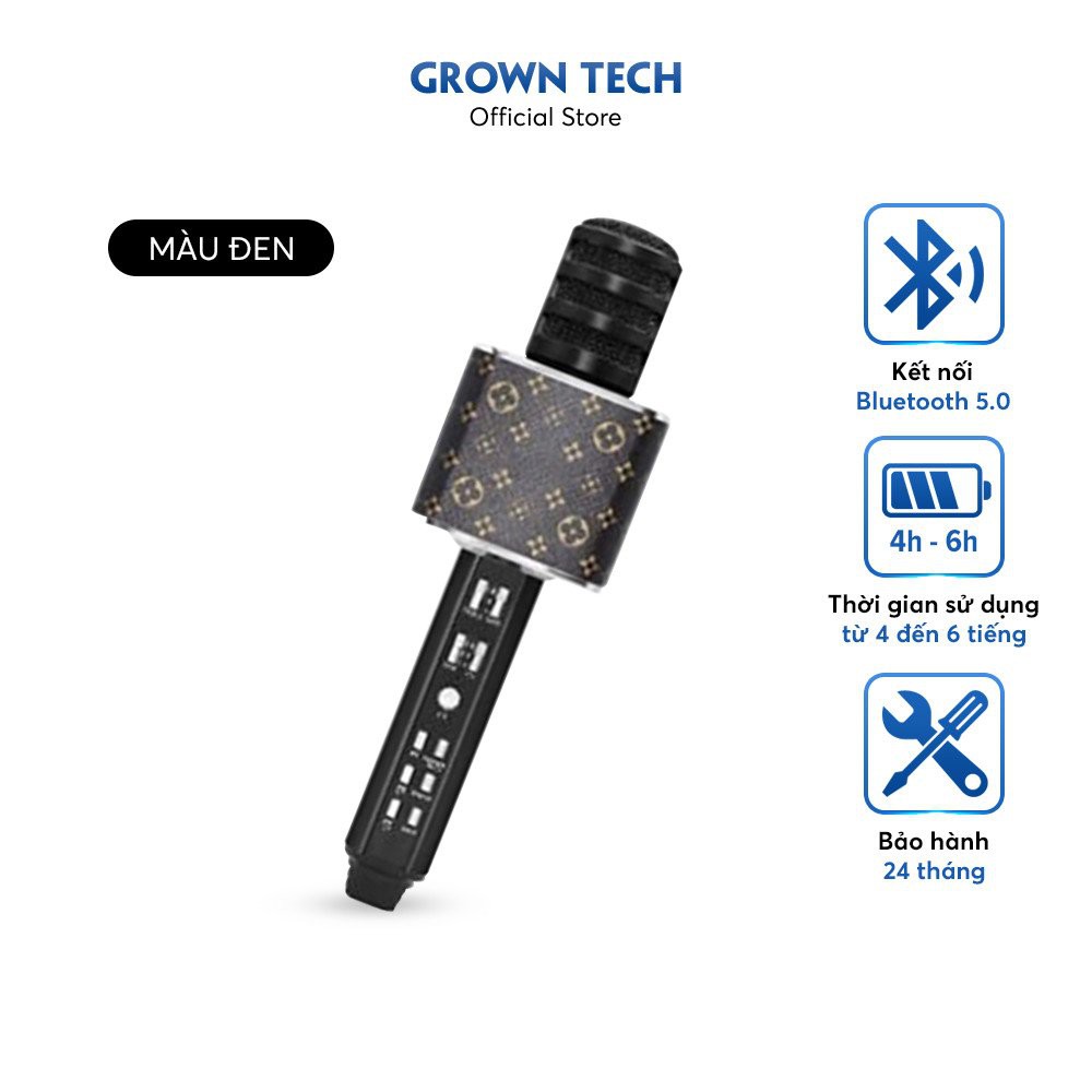 [Mã ELHACE giảm 4% đơn 300K] Micro karaoke bluetooth GROWNTECH- SD 18 hỗ trợ ghi âm,đổi giọng, nâng tông, live streams