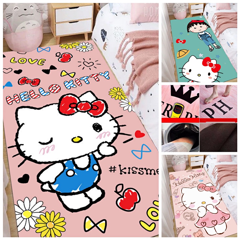 Thảm trang trí nội thất/ đầu giường hình Hello Kitty hoạt hình