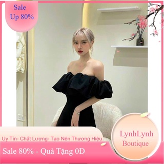 Đầm umi ôm body trễ vai bồng dự tiệc sâng trọng