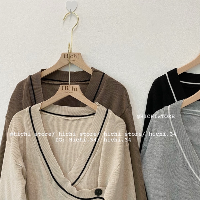 áo len cổ chéo ẢNH THẬT VIDEO hichi | BigBuy360 - bigbuy360.vn