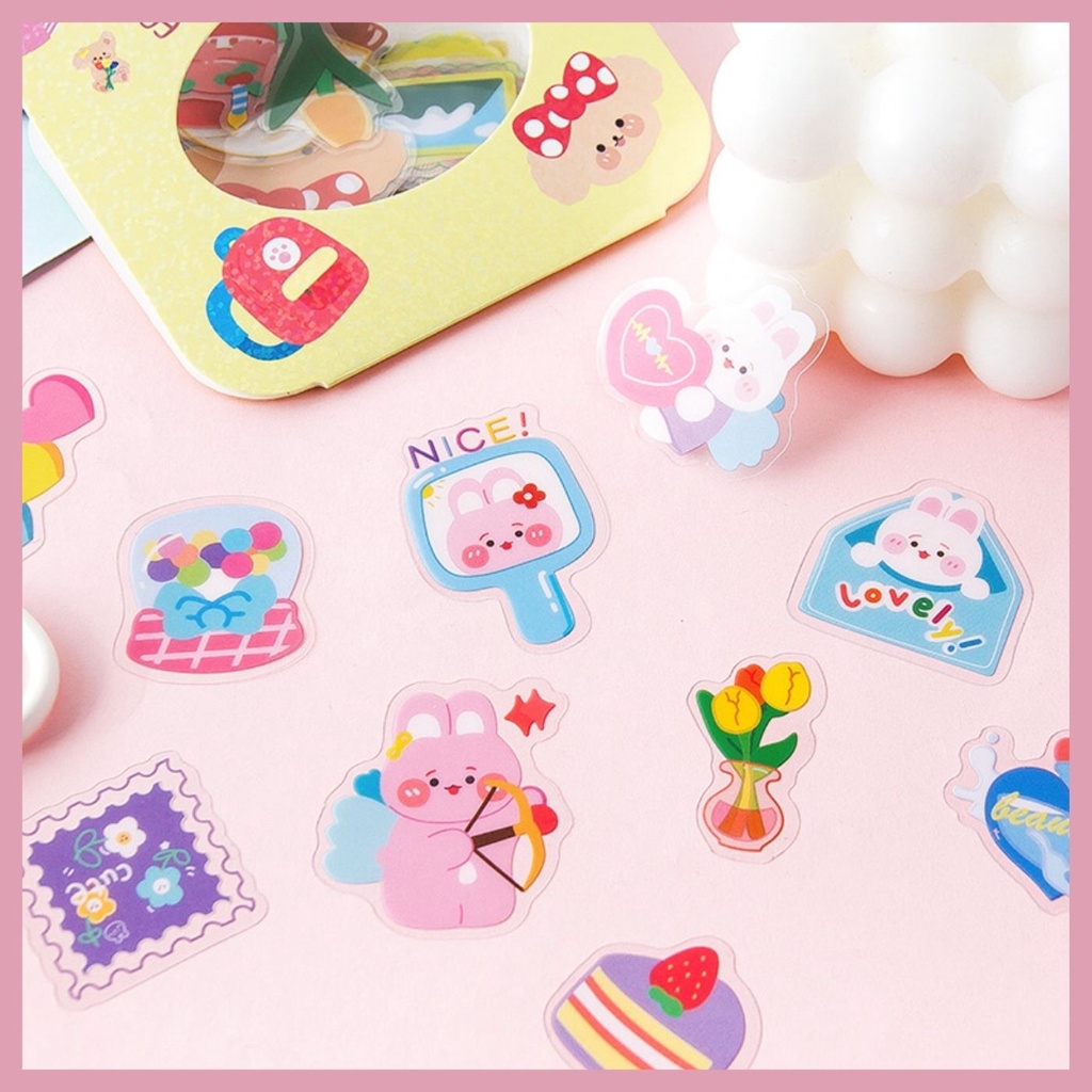 STICKER NHÃN DÁN HOẠT HÌNH SIÊU CUTE GÓI NHIỀU MẪU