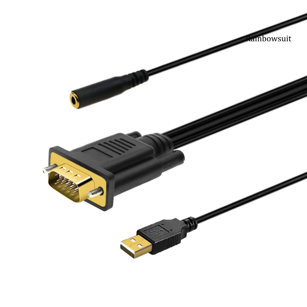 Dây Cáp Chuyển Đổi Rb-1 / 1.5 / 2m 1080p Hdmi Sang Vga Cho Pc / Laptop