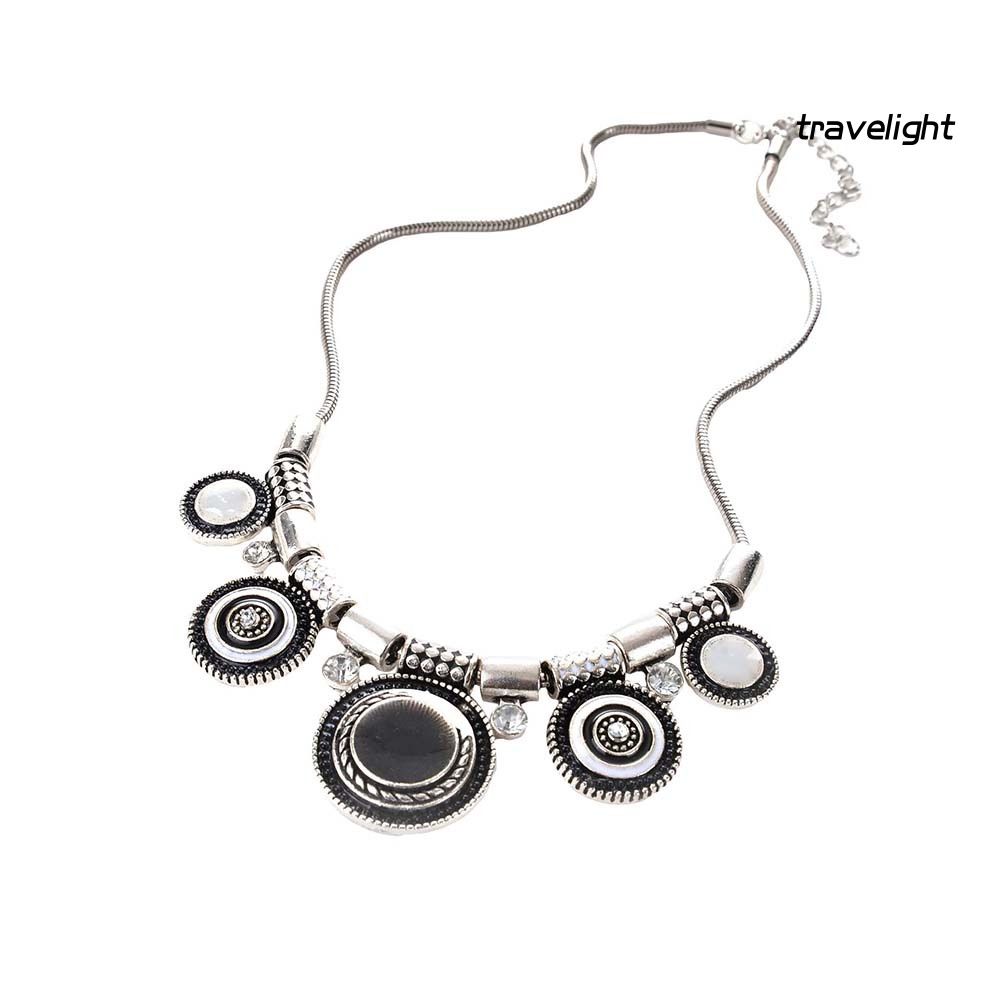 Vòng cổ Mặt Tròn Đính Đá Thời Trang Dành Cho Nữ