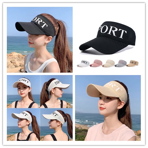 Nón Lưỡi Trai Thể Thao Hở Chóp Chống Nắng Tia UV Đi Biển Ngoài Trời Cho Cặp Đôi mũ nửa đầu hàn quốc